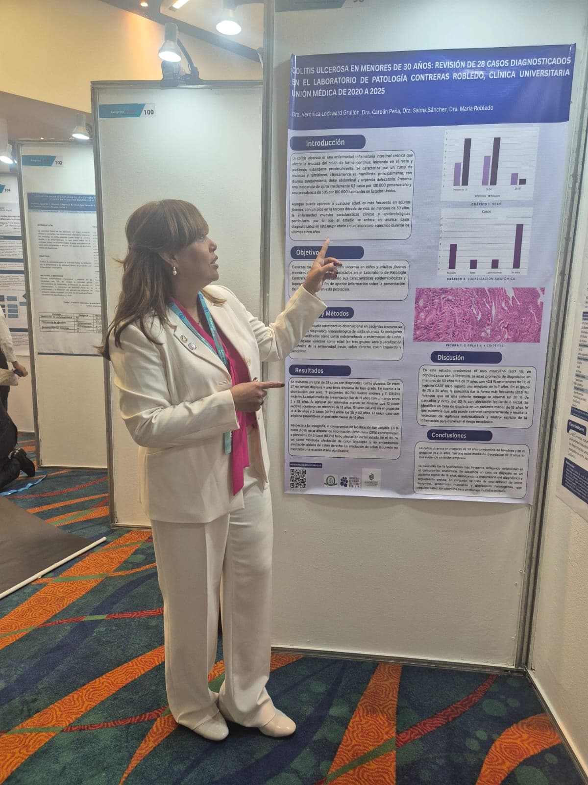 Dra. Verónica Lockward presentando investigaciones en congreso médico
